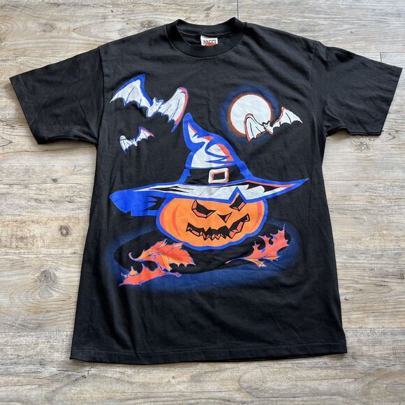 Freeze Other - Vtg Happy Halloween Freeze T-Shirt Witch Pumpkin Bat Spooky Single Stitch Tee L